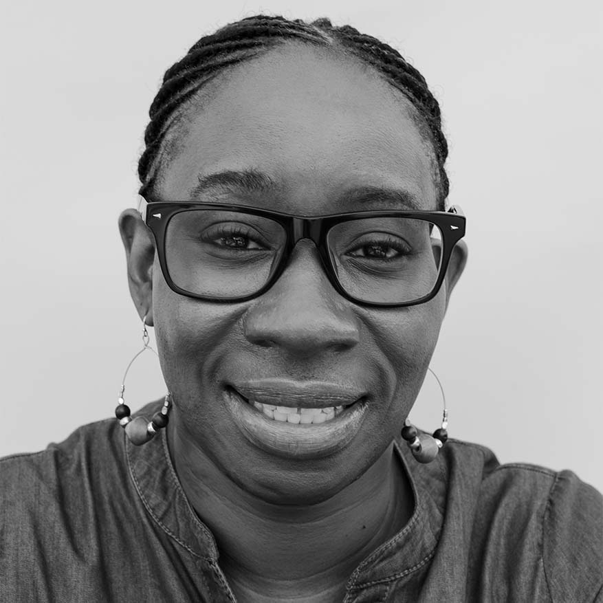 Black and white photograph of Felicia Wilson, founder of What About Us and advocate for youth in foster care