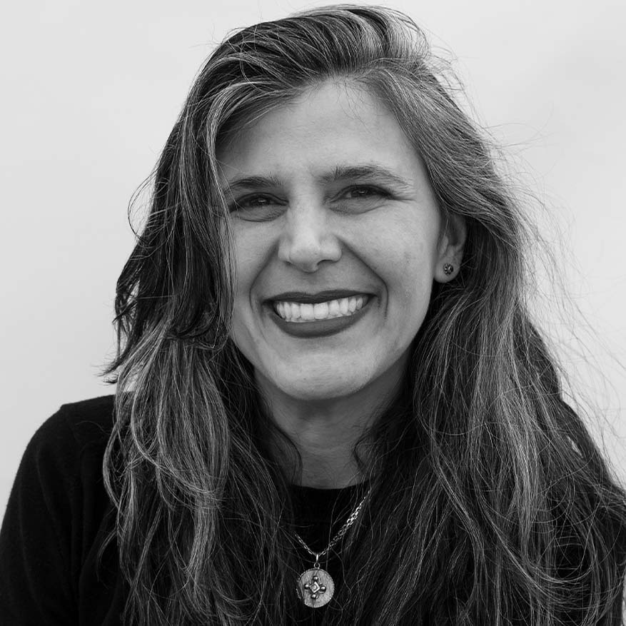 Black and white photograph of Gabrielle Prisco, Co-Executive Director of The Lineage Project