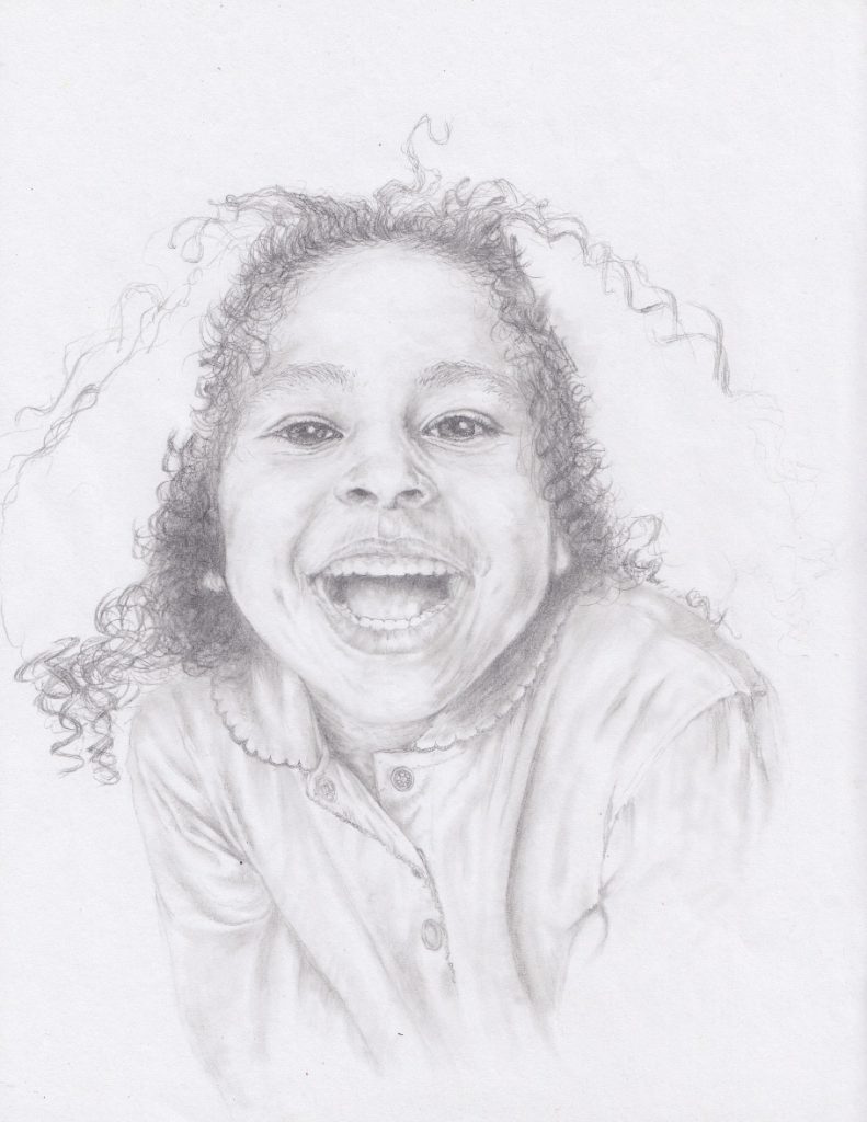 Pencil drawing of a girl