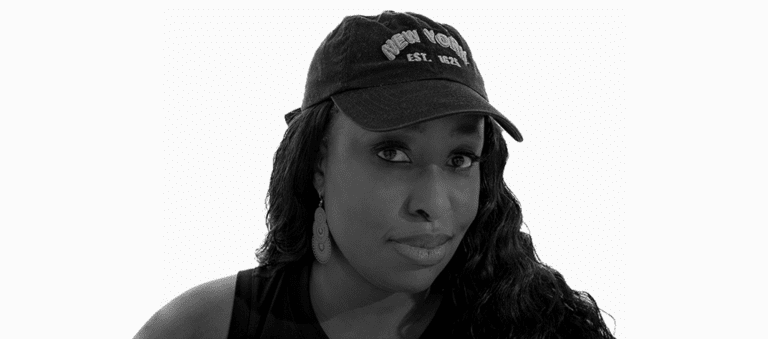 Black and white image of Velvet Ross who is advocating for women of color locked out of housing opportunities because of evictions, vouchers, and bad credit