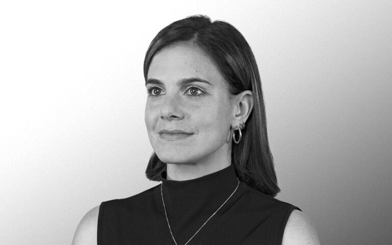 Black and white image of Erika Sasson, 2023 David Prize Winner